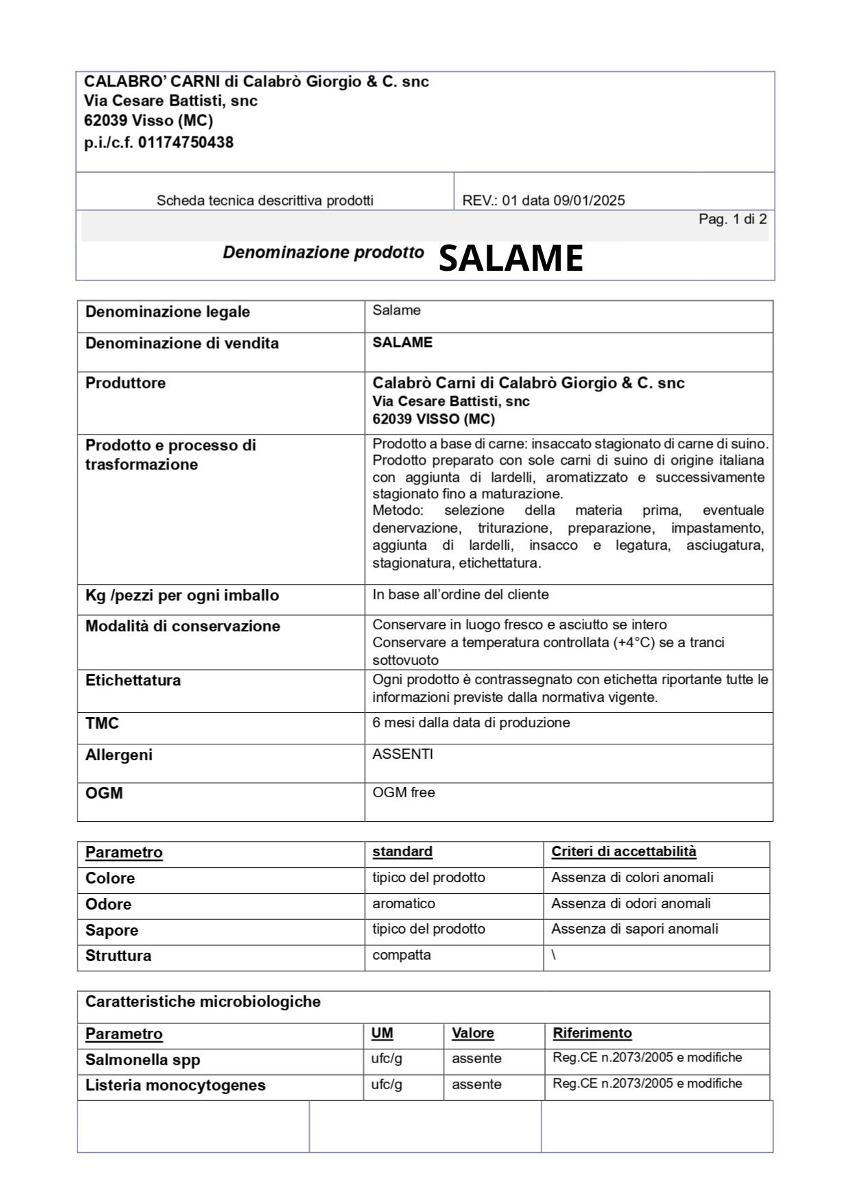Salame - Norcineria Calabrò - immagine 2