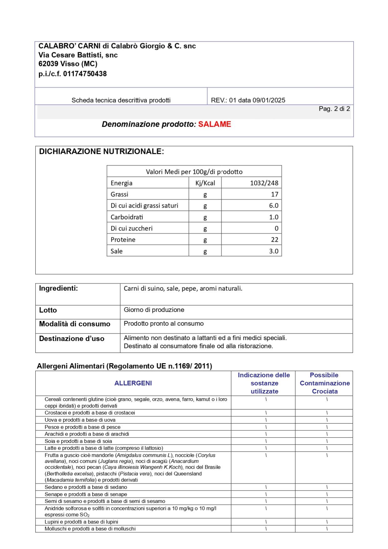 Salame - Norcineria Calabrò - immagine 3