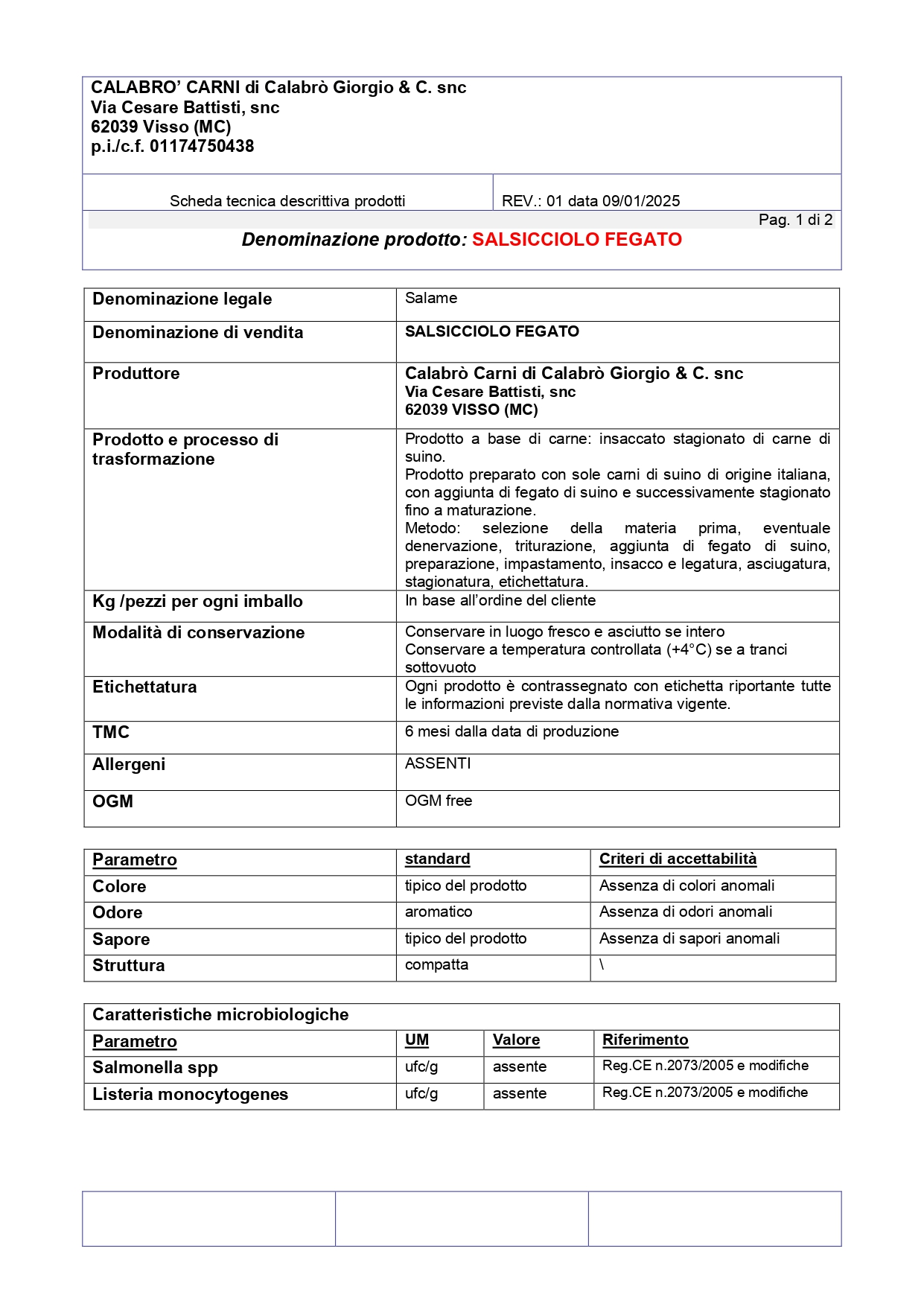 Salsiccia di Fegato - Norcineria Calabrò - immagine 3