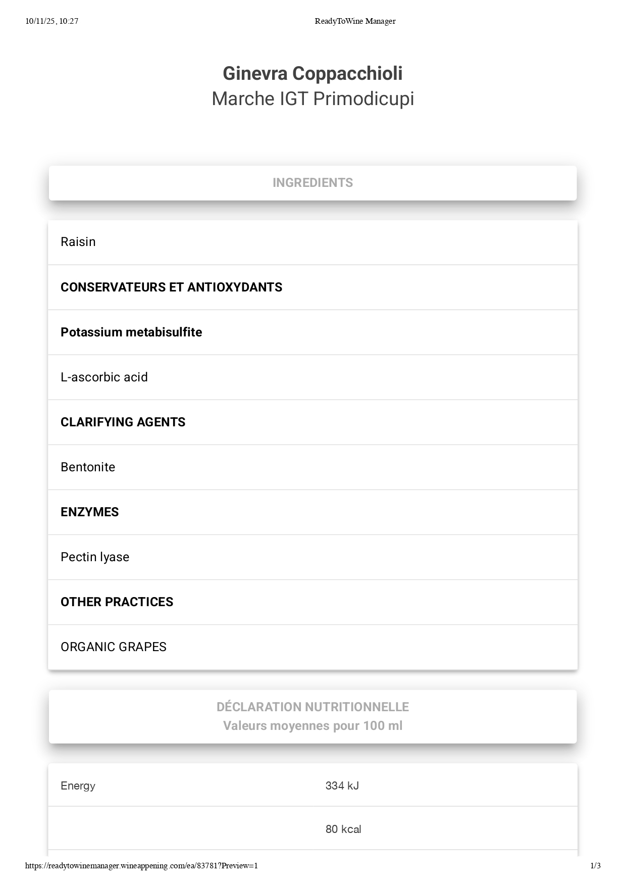 Pecorino 'Primodicupi' 2021 Coppacchioli Tattini - immagine 2