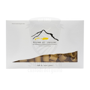 Mezze Maniche Regina dei Sibillini pasta artigianale di montagna in confezione elegante