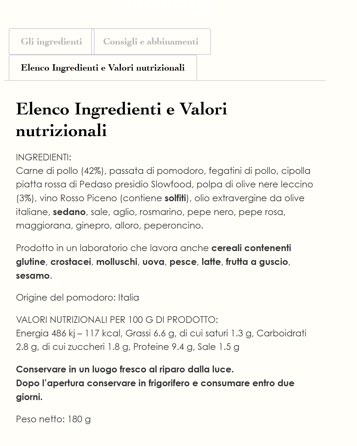 vasetto di sugo pronto di ragù alla cacciatora e olive