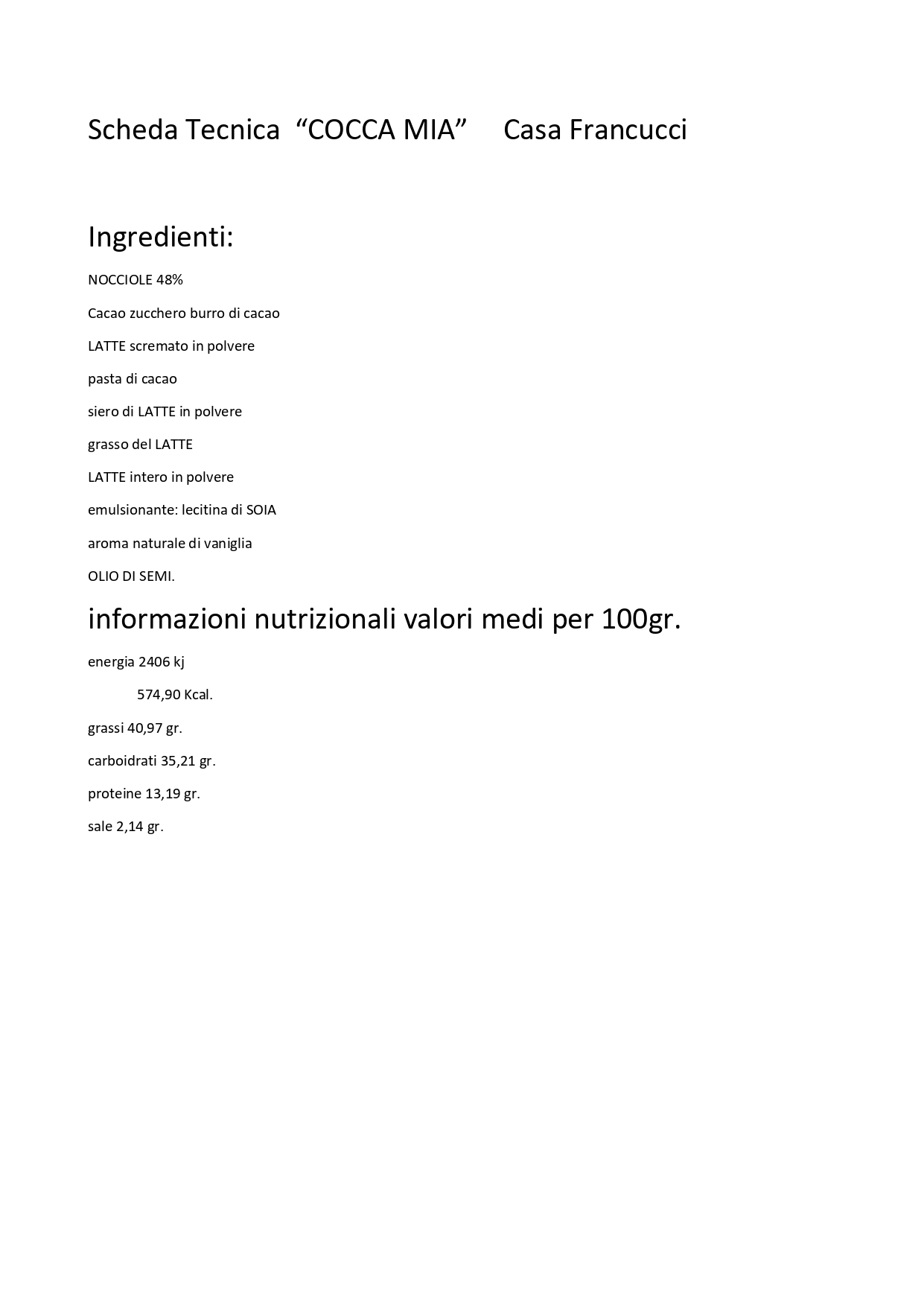 CoccaMia – Crema spalmabile alle nocciole artigianale - 200gr - immagine 2