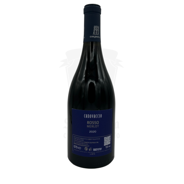 Bottiglia di Canovaccio 2020 Merlot rosso Tenuta Colpaola