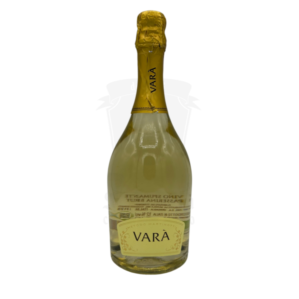 Bottiglia di Varà Passerina Spumante Brut Metodo Martinotti biologico