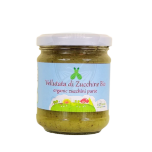 Barattolo di vellutata di zucchine biologica Biofavole da 220g