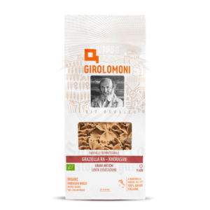 Confezione da 500 g di Farfalle Semintegrali Graziella RA – Khorasan Girolomoni