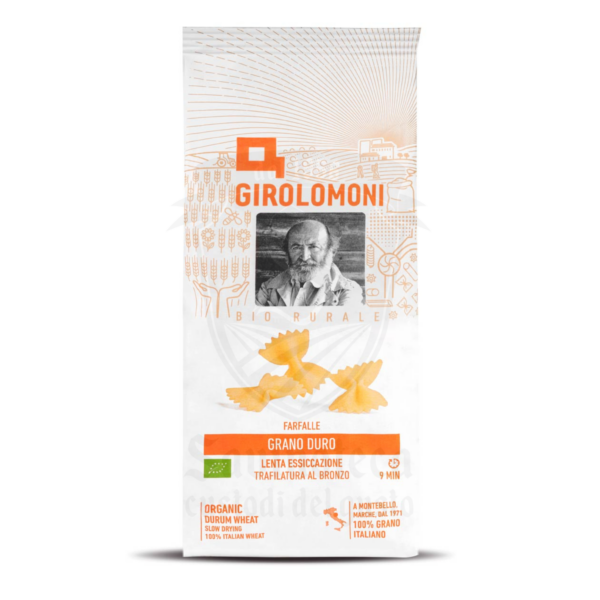 Confezione Farfalle di grano duro biologiche Girolomoni – trafilatura al bronzo