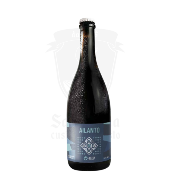 Bottiglia Birra Ailanto – Belgian Dark Strong Ale artigianale Jester – immersione acqua blu