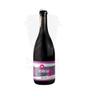 Bottiglia Verbena – Birra Helles artigianale Jester – etichetta viola neon e stile pulito