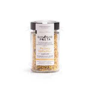 Barattolo da 100g di polline millefiori essiccato biologico Giorgio Poeta – superfood ricco di nutrienti