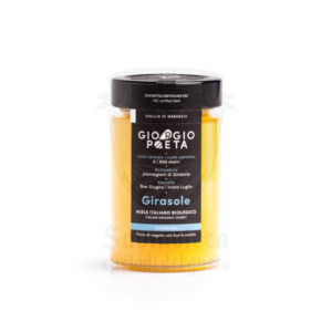Vasetto da 250g di miele biologico di girasole Giorgio Poeta – raccolto in Italia centrale a giugno/luglio