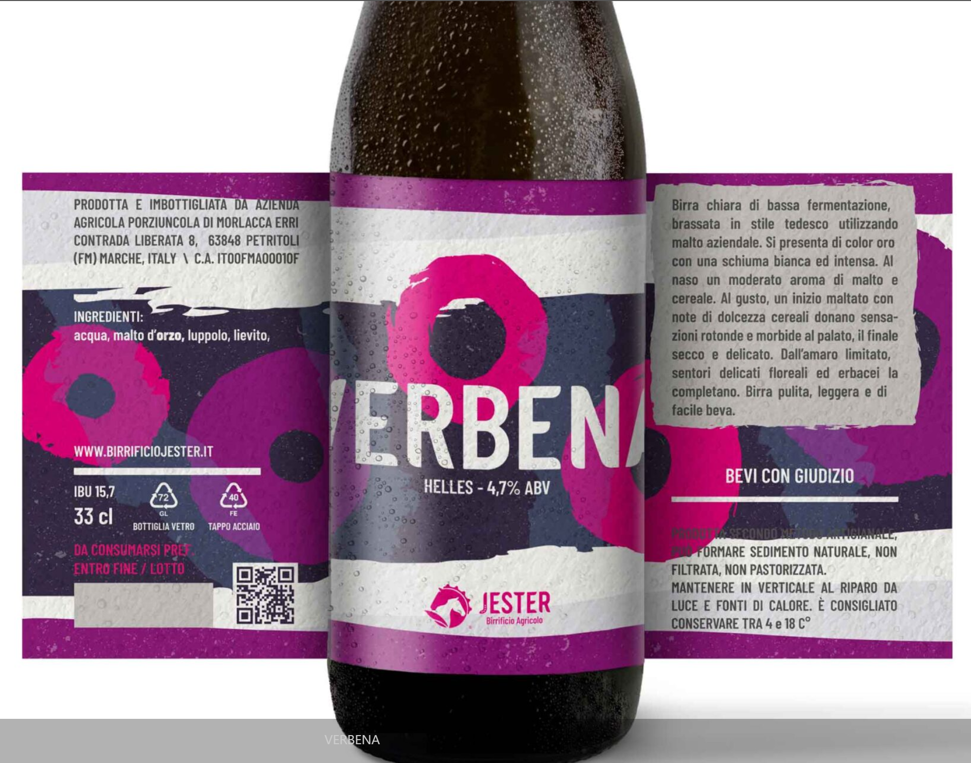 Birra helles artigianale italiana - Verbena - Jester birrificio artigianale 75cl - immagine 3
